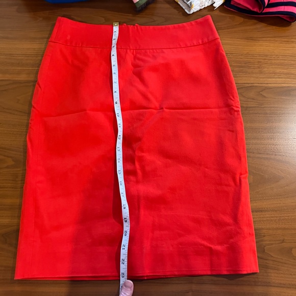 J Crew Red Twill No. 2 Pencil Skirt 4 - Picture 2 of 7